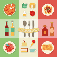 Радужный фон для сайта для сайте кафе с итальянской кухней