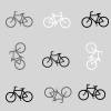Серый фон для сайта Вращающиеся велосипеды